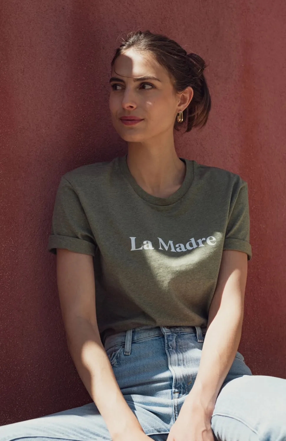 New T-shirt La Madre - Kaki Femme Mode Et Accessoires