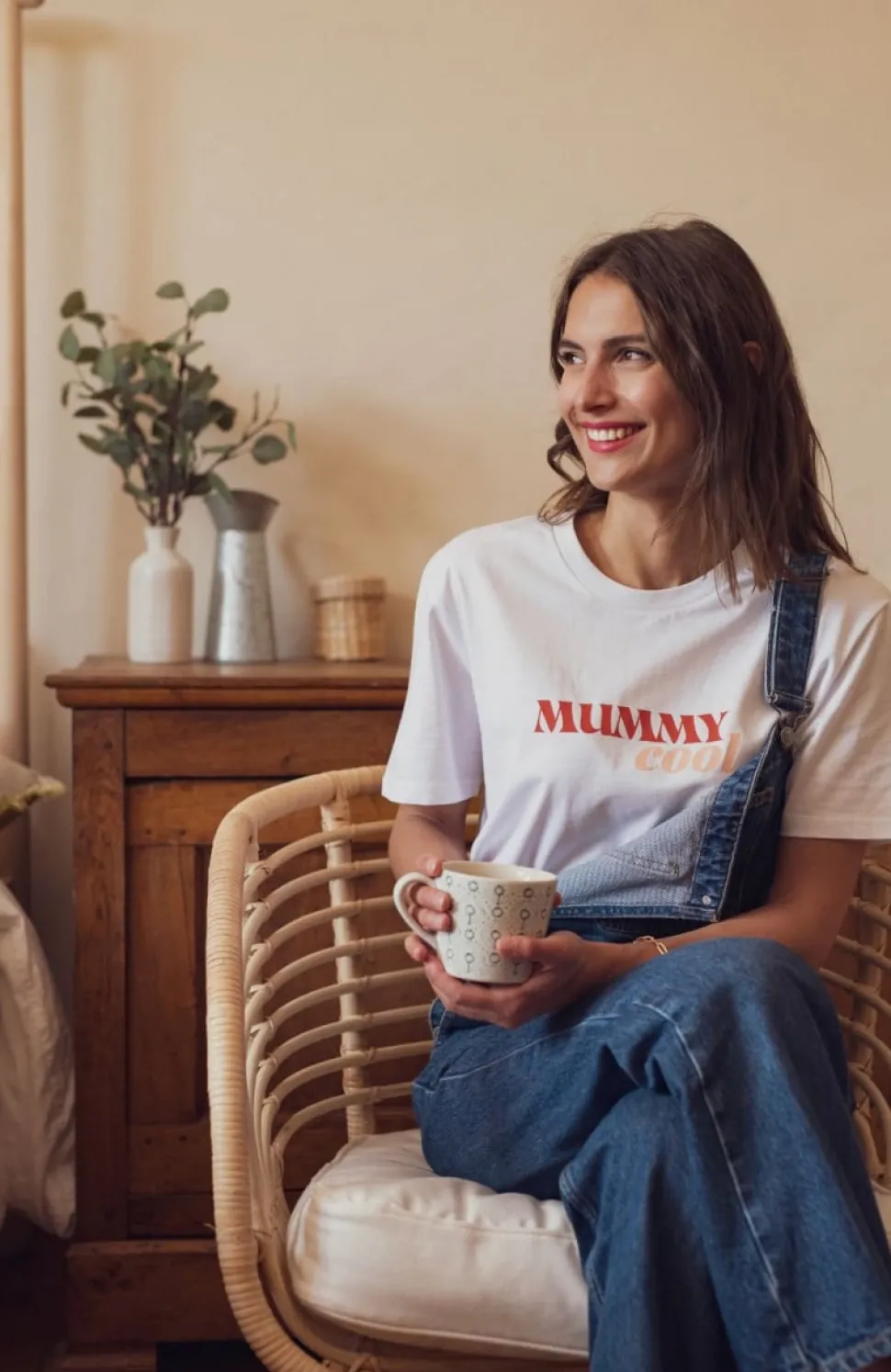 Hot T-shirt Mummy Cool - Blanc Femme Mode Et Accessoires