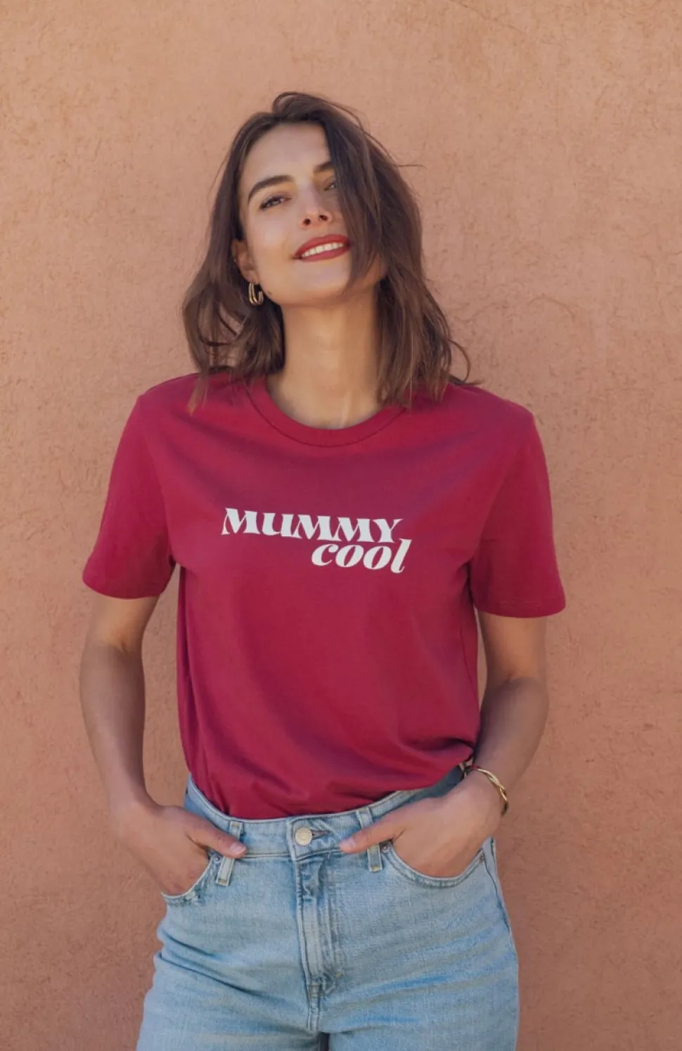 Best Sale T-shirt Mummy Cool - Framboise Femme Mode Et Accessoires