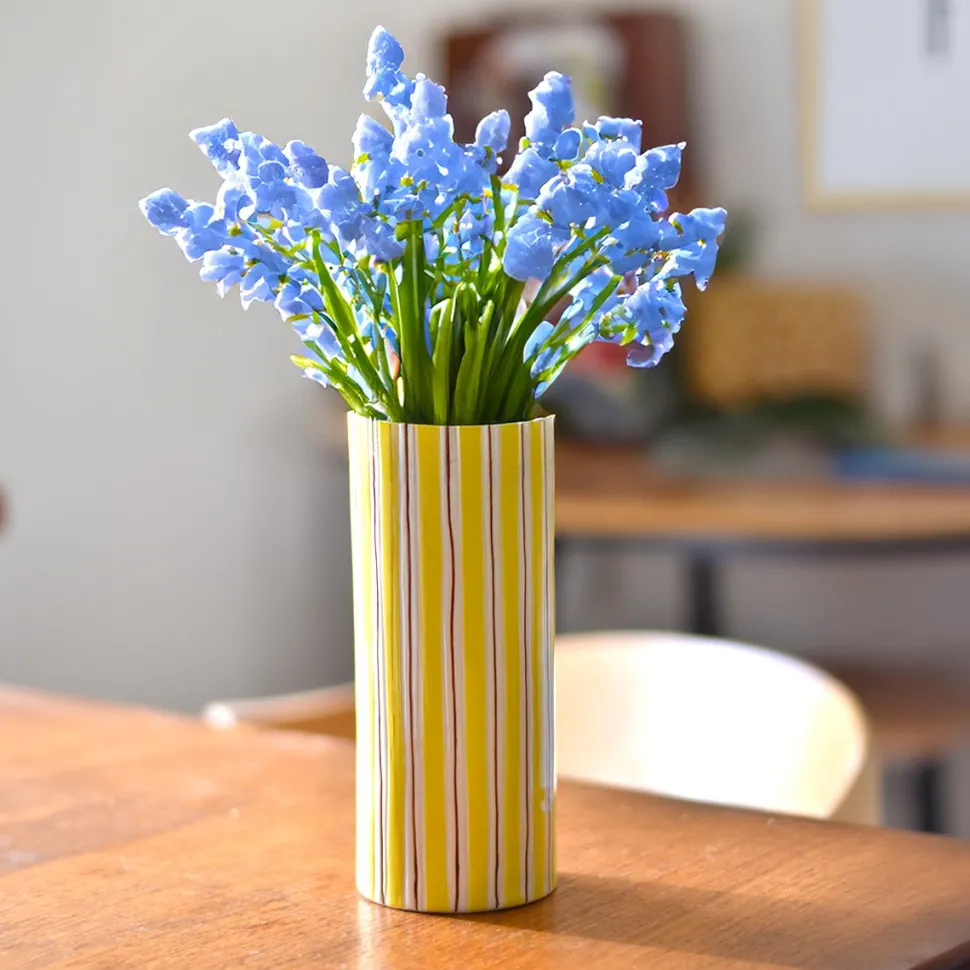 Discount Vase à rayures Plantes|Décoration Et Cocooning